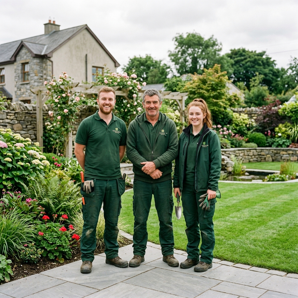 Declan from Smart Gardens at work on a garden project